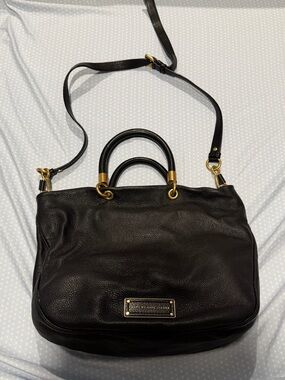 Marc by Marc Jacob’s Black Pebbled Leather Tote with Strap